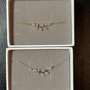 Statement Grey Leaf Branch Bracelet 5.5 - 7", Gold or Silver Available - NWOT